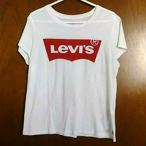 LEVIS The Perfect Tee - Housemark White Batwing - Picture 1 of 8